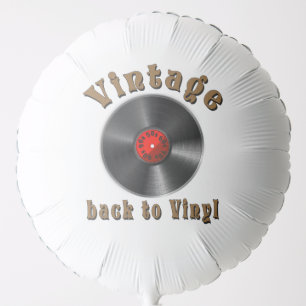 Vintage Back to Vinyl Record Art Balloon
