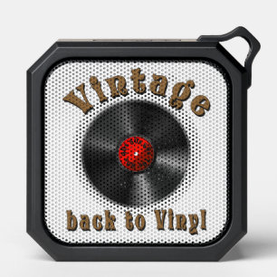 Vintage Back to Vinyl Record Art Bluetooth Speaker