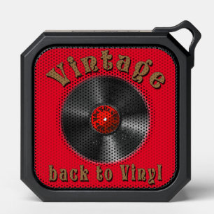 Vintage Back to Vinyl Record Art Bluetooth Speaker