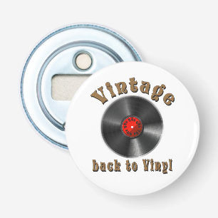 Vintage Back to Vinyl Record Art Bottle Opener