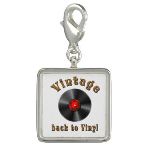 Vintage Back to Vinyl Record Art Charm