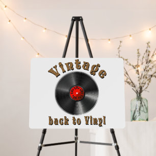 Vintage Back to Vinyl Record Art Foam Board