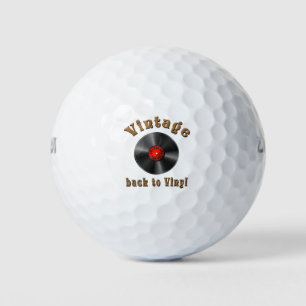 Vintage Back to Vinyl Record Art Golf Balls