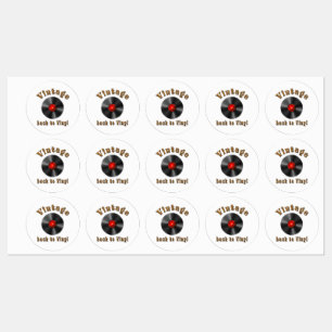 Vintage Back to Vinyl Record Art Labels