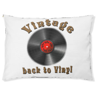Vintage Back to Vinyl Record Art Pet Bed