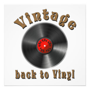 Vintage Back to Vinyl Record Art Photo Print