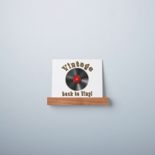 Vintage Back to Vinyl Record Art Picture Ledge