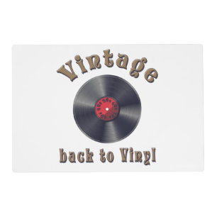 Vintage Back to Vinyl Record Art Placemat