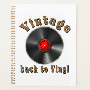 Vintage Back to Vinyl Record Art Planner