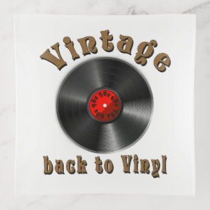 Vintage Back to Vinyl Record Art Trinket Tray