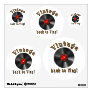 Vintage Back to Vinyl Record Art Wall Decal