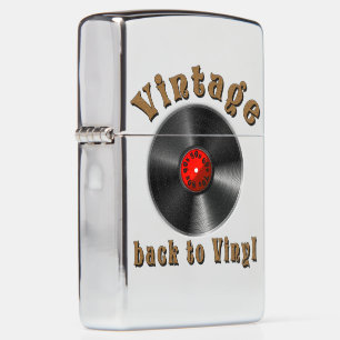 Vintage Back to Vinyl Record Art Zippo Lighter