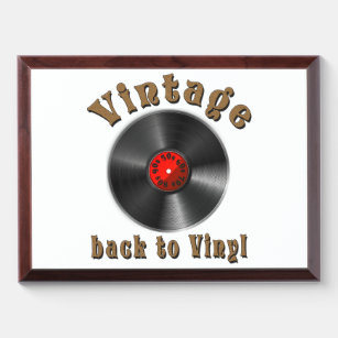 Vintage - Back to Vinyl, the record is back Award Plaque