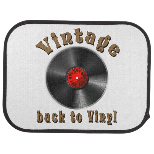 Vintage _ Back to Vinyl the record is back Car Floor Mat