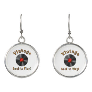 Vintage - Back to Vinyl, the record is back Earrings