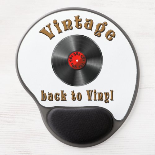 Vintage _ Back to Vinyl the record is back Gel Mouse Pad