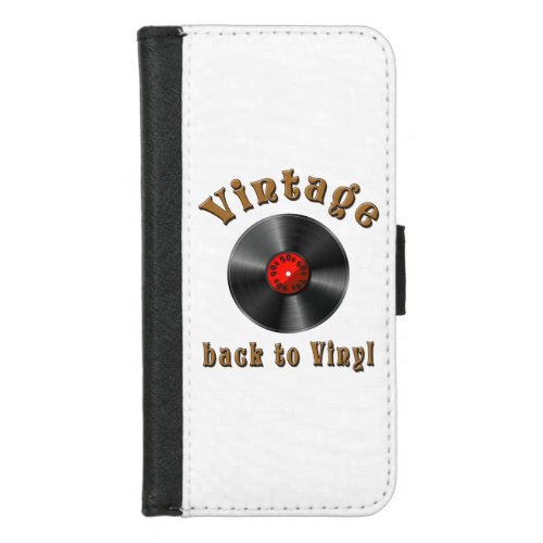 Vintage _ Back to Vinyl the record is back iPhone 87 Wallet Case