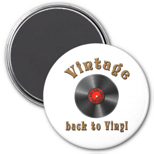 Vintage _ Back to Vinyl the record is back Magnet