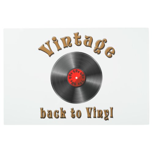 Vintage _ Back to Vinyl the record is back Metal Print