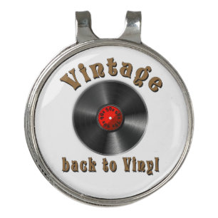 Vintage - Back to Vinyl, the record is back, Oldie Golf Hat Clip