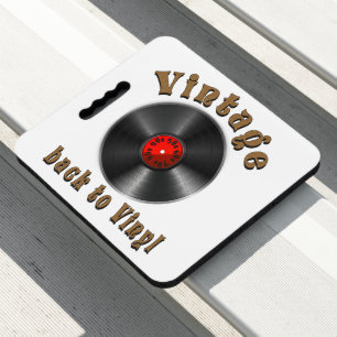 Vintage - Back to Vinyl, the record is back, Oldie Seat Cushion