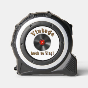 Vintage - Back to Vinyl, the record is back, Oldie Tape Measure