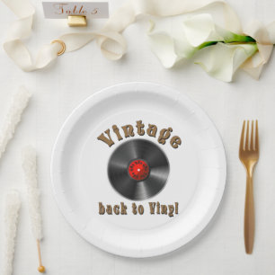 Vintage - Back to Vinyl, the record is back Paper Plates
