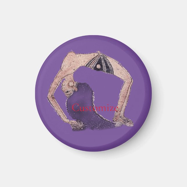 Vintage Backbend Yoga Pose Thunder_Cove Magnet (Front)