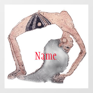 Vintage Backbend Yoga Pose Thunder_Cove Wall Decal