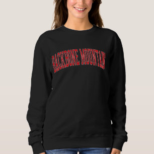 Vintage Backbone Mountain Distressed Red Varsity S Sweatshirt
