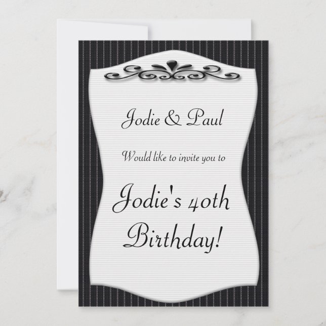 Vintage Background - Birthday Party Invitation (Front)