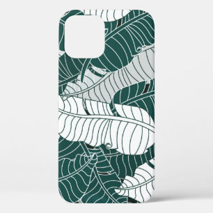 vintage background leaves pattern design illustrat iPhone 12 case