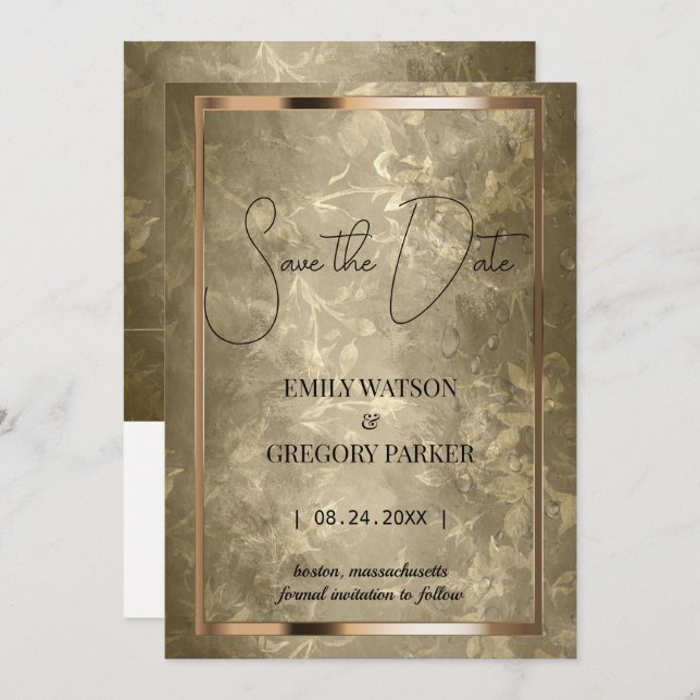  Vintage background Save The Date (Front/Back)