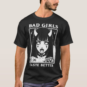 Vintage Bad Girls Taste Better Tattoos Lovers For T-Shirt