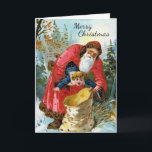 Vintage Bad Santa Christmas Card<br><div class="desc">Vintage Victorian bad Santa Christmas Card.</div>