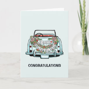 Vintage Badge Cute Greeting Card just married