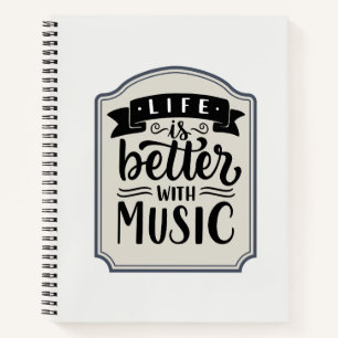 Vintage Badge Minimal Notebook Journal music