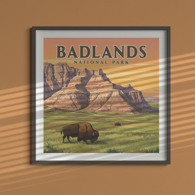 Vintage Badlands National Park Poster (Creator Uploaded)