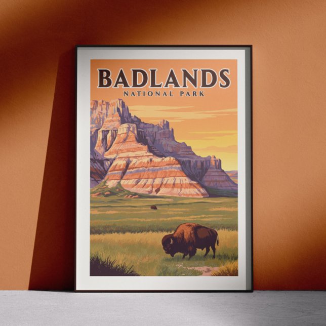 Vintage Badlands National Park Poster (Creator Uploaded)