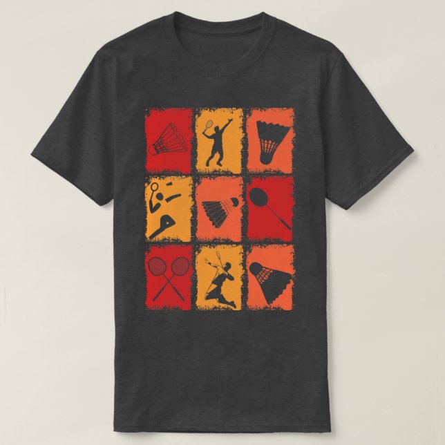 Vintage Badminton 1 T-Shirt (Design Front)