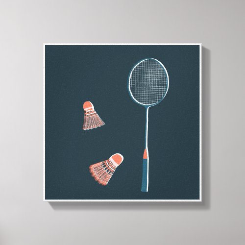 Vintage badminton print _ hand drawn for you