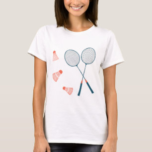 Vintage badminton print: hand drawn for you! T-Shirt