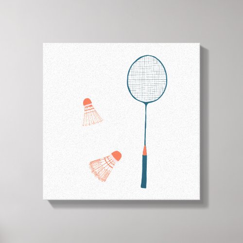 Vintage badminton print white hand drawn for you