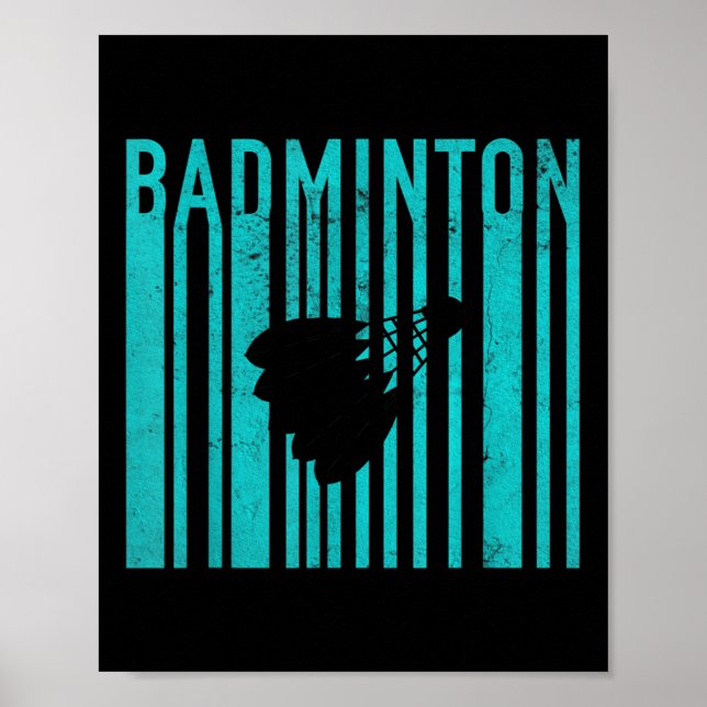 Vintage Badminton - Retro Badminton Player - Badmi Poster (Front)