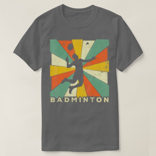 Vintage Badminton Sport Retro T T-Shirt (Design Front)