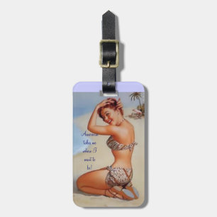 vintage bag tag personalized