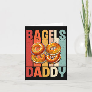 Vintage Bagel Daddy - Fathers Day Bagel Lover Dad  Card
