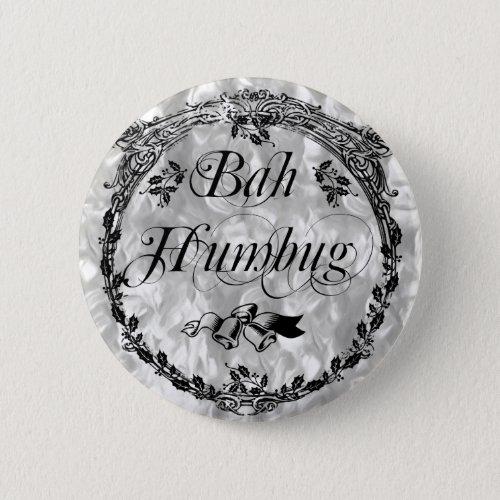 Vintage Bah Humbug Button