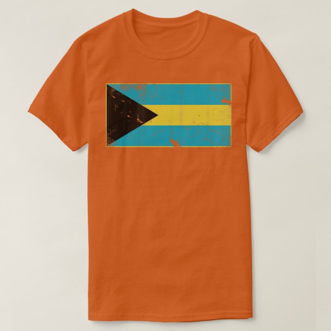 Vintage Bahamas Flag Home Vacation Family T-Shirt (Design Front)