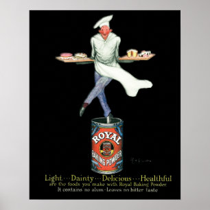Vintage Baker Advertising Art Poster